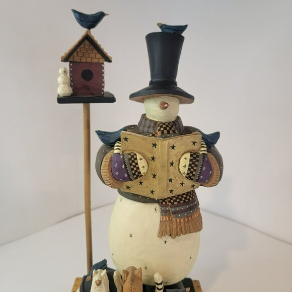 Williraye Studios WW2280 Snowman Serenade Snowman Caroling w/ Cats - Picture 2 of 7